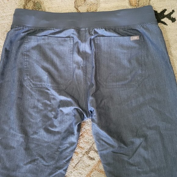 Figs Livingston Scrub Bottom Slate Blue Medium - Picture 3 of 6